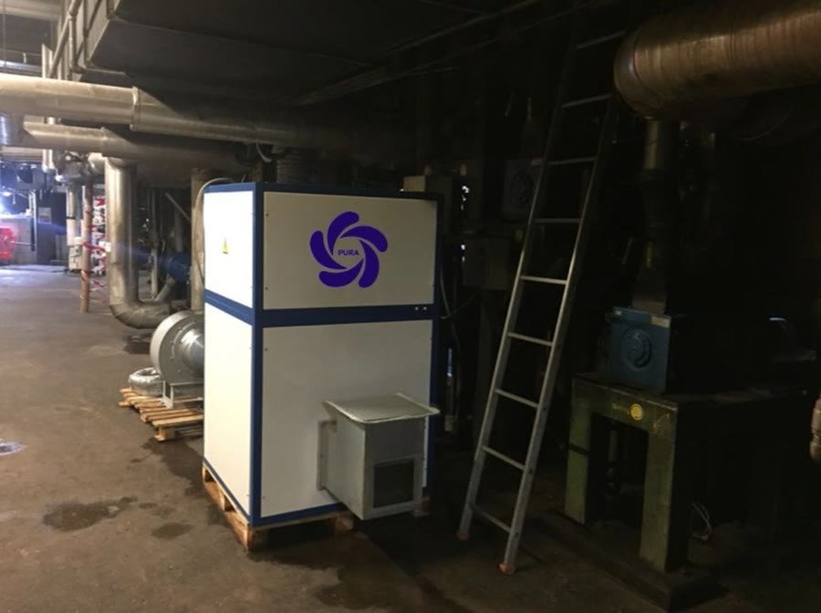 A PURA unit installed among plant services